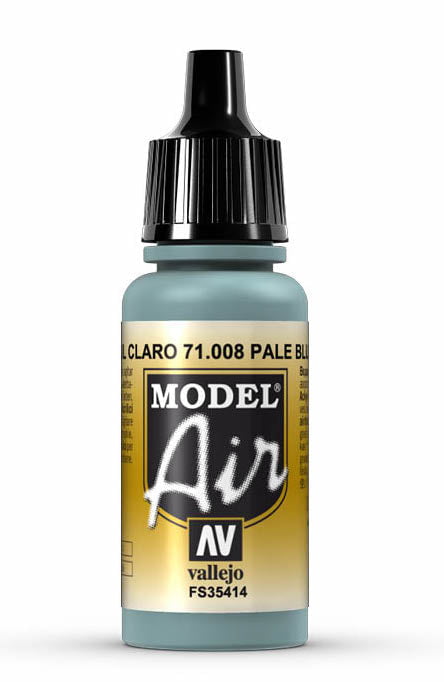 Vallejo Paint - Acrylic Vallejo 71.008 Pale Blue Model Air 17ml Bottle