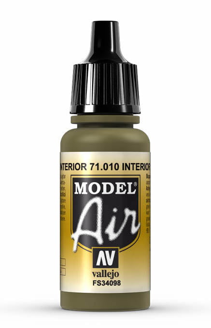 Vallejo Paint - Acrylic Vallejo 71.010 Interior Green Model Air 17ml Bottle