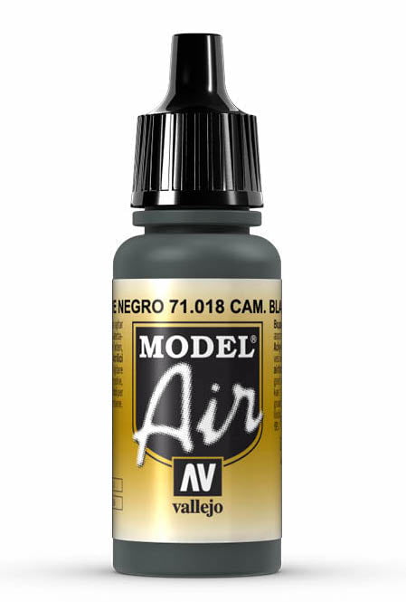Vallejo Paint - Acrylic Vallejo 71.018 Camouflage Black Green Model Air 17ml Bottle