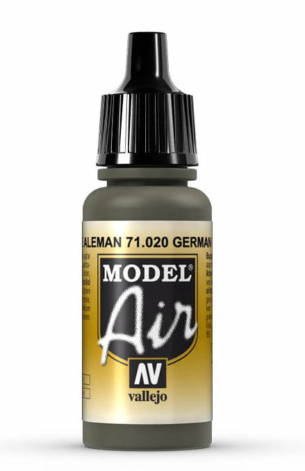 Vallejo Paint - Acrylic Vallejo 71.020 Green Brown Model Air 17ml Bottle