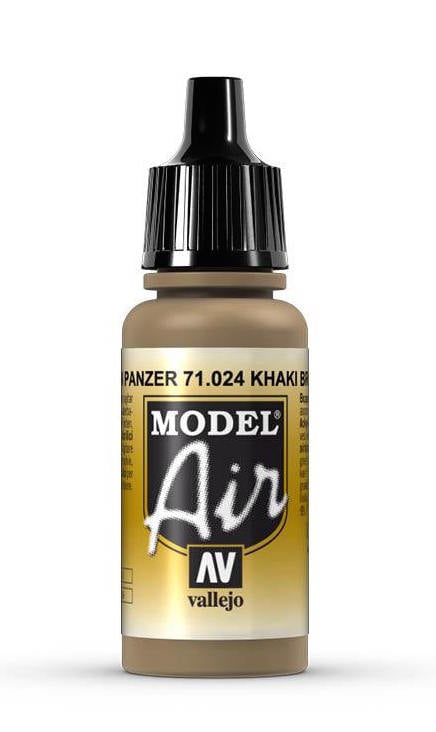 Vallejo Paint - Acrylic Vallejo 71.024 Model Air Acrylic Airbrush Paint Khaki Brown 17ml Bottle