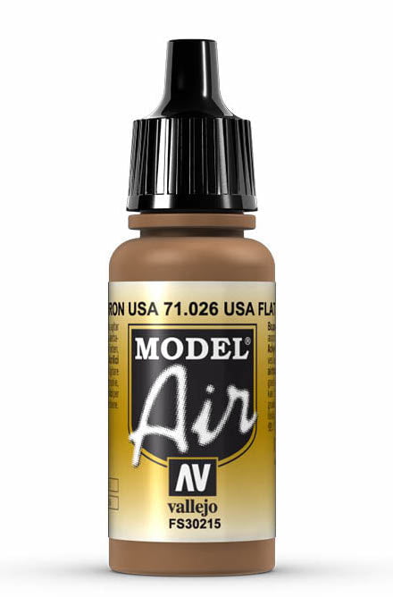 Vallejo Paint - Acrylic Vallejo 71.026 US Flat Brown Model Air 17ml Bottle