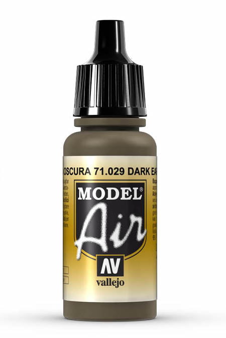Vallejo Paint - Acrylic Vallejo 71.029 Dark Earth Model Air 17ml Bottle