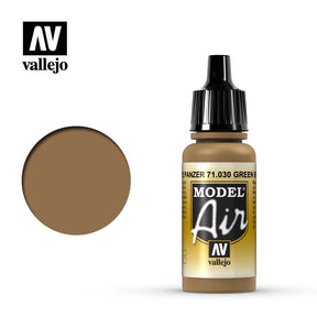 Vallejo Paint - Acrylic Vallejo 71.030 Model Air Acrylic Paint Green Brown 17ml