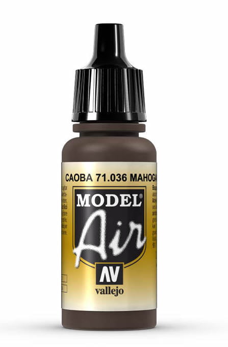 Vallejo Paint - Acrylic Vallejo 71.036 Mahogany Model Air 17ml Bottle