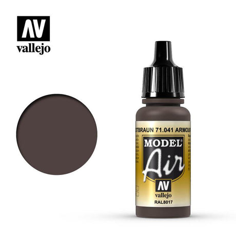 Vallejo Paint - Acrylic Vallejo 71.041 Model Air Acrylic Airbrush Paint Armour Brown 17ml Bottle
