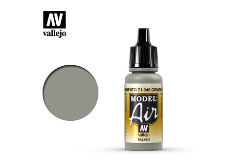 Vallejo Paint - Acrylic Vallejo 71.045 Model Air Acrylic Airbrush Paint Cement Grey 17ml Bottle