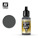 Vallejo Paint - Acrylic Vallejo 71.123 Model Air Acrylic Airbrush Paint Dark Grey RML42 17ml Bottle