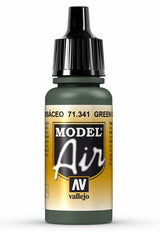 Vallejo Paint - Acrylic Vallejo 71.341 Green Grey Model Air 17ml Bottle