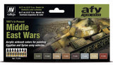 Vallejo Paint - Acrylic Vallejo 71.619 Model Air Acrylic Airbrush Paint Middle East Wars 1967 to Present Set 8 Colors