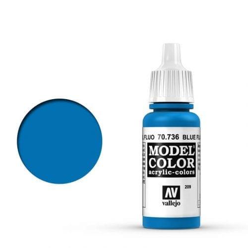 Vallejo Paint Vallejo 70736 Model Color 209 Fluorescent Blue Acrylic Paint 17ml