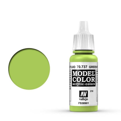 Vallejo Paint Vallejo 70737 Model Color 210 Fluorescent Green Acrylic Paint 17ml