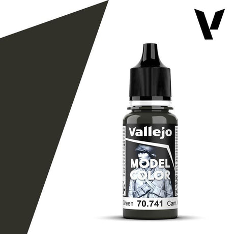 Vallejo Paint Vallejo 70741 Model Color 109 Camouflage Black Green Acrylic Paint 18ml