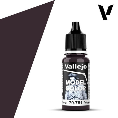 Vallejo Paint Vallejo 70751 Model Color 054 Black Violet Acrylic Paint 18ml