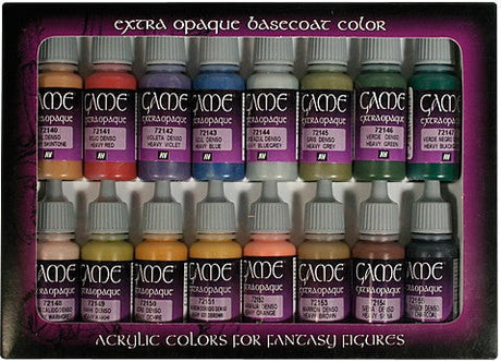 Vallejo PAINTS Vallejo Acrylic 17ml Bottle Extra Opaques Game Color Paint Set (16 Colors)