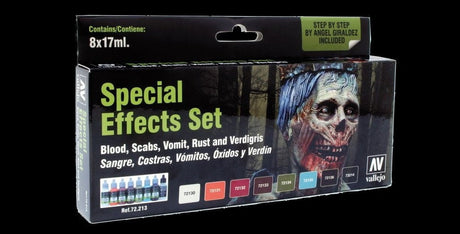 Vallejo PAINTS Vallejo Acrylic 17ml  Bottle Special Effects Game Color Paint Set (8 Colors) w/instructions by Angel Giraldez