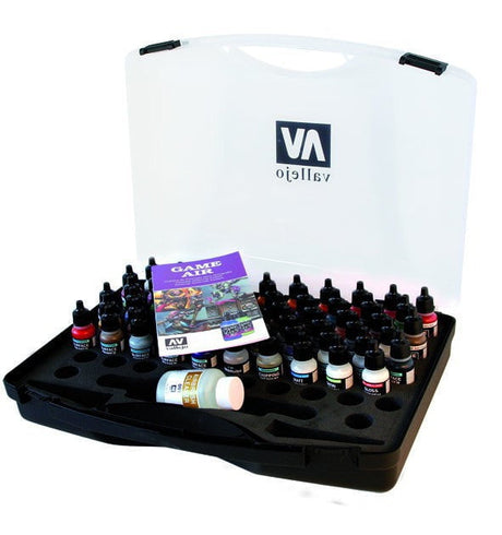 Vallejo PAINTS Vallejo Acrylic Game Air Paint Set in Plastic Storage Case (60 Colors)