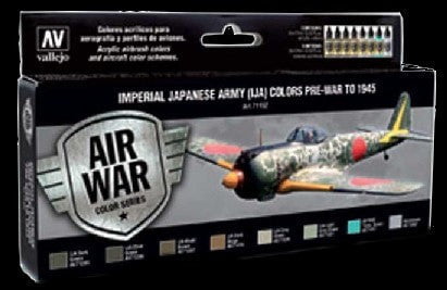 Vallejo PAINTS Vallejo Acrylic Paint 17ml Bottle Imperial Japanese Army Colors Pre-War to 1945 Model Air Paint Set (8 Colors)