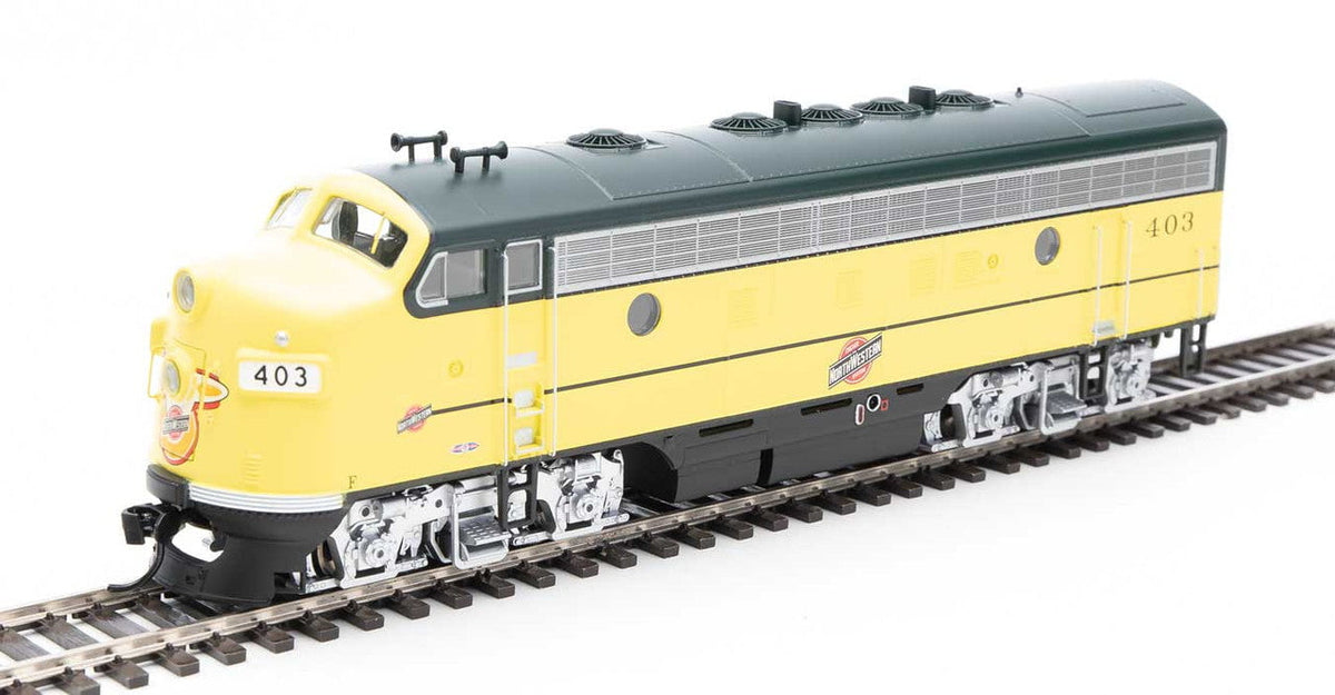 Walthers Walthers 19970 EMD F7 A - C&NW - Chicago & North Western #403 (yellow, green, black, silver) - DCC & Sound HO Scale