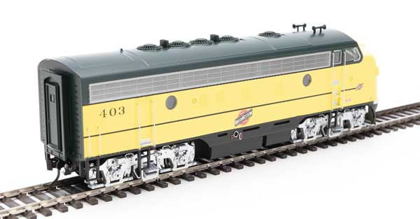 Walthers Walthers 19970 EMD F7 A - C&NW - Chicago & North Western #403 (yellow, green, black, silver) - DCC & Sound HO Scale