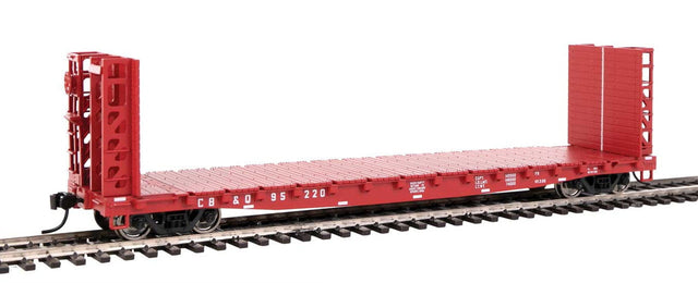 Walthers Walthers 5908 53' GSC Bulkhead Flatcar CB&Q - Chicago, Burlington & Quincy #95220 (red) HO Scale 910-5908