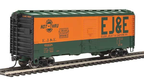 Walthers Walthers 910-1323 40' ARR Boxcar Elgin, Joliet & Eastern #61228 (orange, green; "Around Not-Thru Chicago" Logo) HO Scale