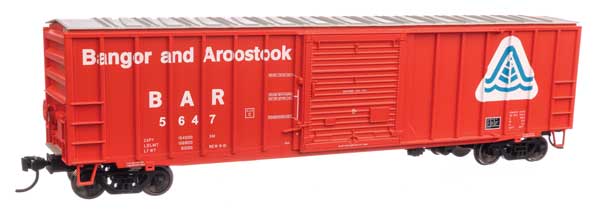 Walthers Walthers 910-1877 50' ACF Exterior Post Boxcar Bangor & Aroostook BAR #5647 (red, white) HO Scale