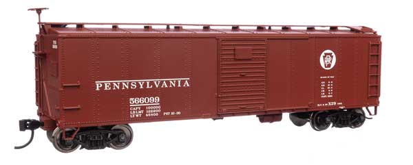 Walthers Walthers 910-40967 40' Early X29 Boxcar PRR Pennsylvania Railroad #566099 Circle Keystone (Tuscan, white) HO Scale