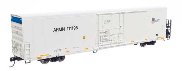 Walthers Walthers 910-4133 72' Modern Refrigerator Boxcar UP Union Pacific ARMN #111195 white, high reporting mark, shield & slogan HO Scale