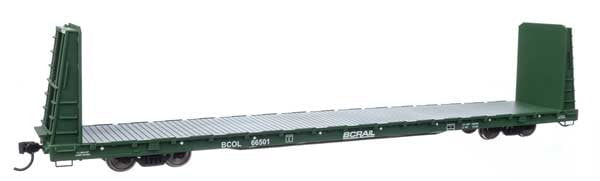 Walthers Walthers 910-50601 68' Bulkhead Flatcar BCOL British Columbia #66501 HO Scale