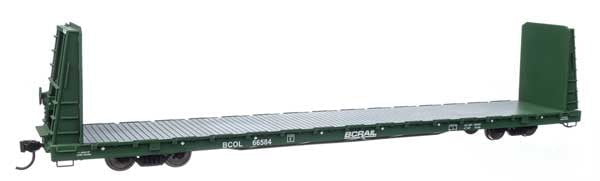 Walthers Walthers 910-50603 68' Bulkhead Flatcar BCOL British Columbia #66584 HO Scale
