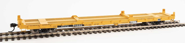 Walthers Walthers 910-5379 60' Pullman-Standard Flatcar TTX VTTX #91096 (20' and 40' container loading) HO Scale