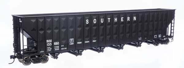 Walthers Walthers 910-56329 7000CF Wood Chip Hopper SOU Southern #133550 (black) HO Scale