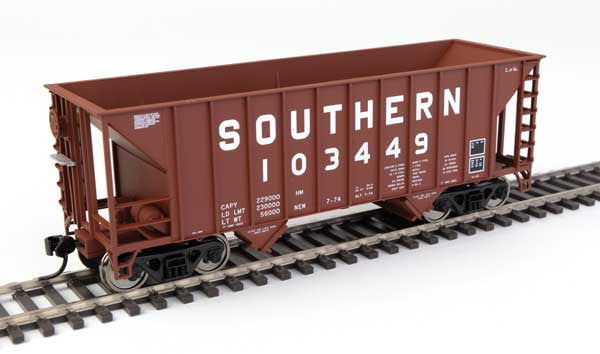 Walthers Walthers 910-56622 34' 100-Ton 2-Bay Hopper - Southern Railway SOU #103449 (brown) HO Scale