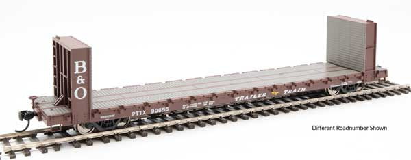 Walthers Walthers 910-5831 60' Pullman-Standard Bulkhead Flatcar (48' IL) Trailer-Train with B&O Bulkheads #90605 HO Scale