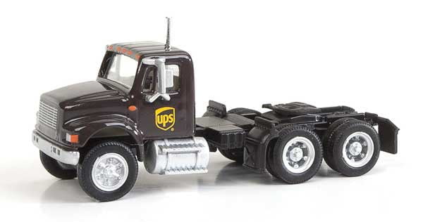 Walthers Walthers 949-11185 International 4900 Dual-Axle Semi Tractor Only United Parcel Service (Modern Shield Logo; brown, yellow) - Assembled HO Scale SceneMaster