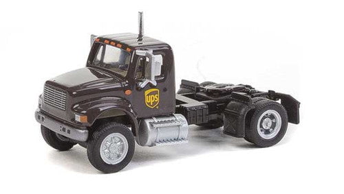 Walthers Walthers 949-11193 International 4900 Single-Axle Semi Tractor Only United Parcel Service (Modern Shield Logo; brown, yellow) - Assembled HO Scale SceneMaster