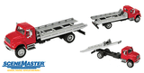 Walthers Walthers 949-11591 International 4900 Roll-On/Roll-Off Flatbed Red - Assembled HO Scale SceneMaster