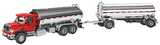 Walthers Walthers 949-11671 International 7600 Tank Truck with Trailer Al's Victory Service, Interstate Oil & Winner's Circle decals (red, chrome) - Assembled HO Scale SceneMaster