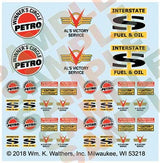 Walthers Walthers 949-11671 International 7600 Tank Truck with Trailer Al's Victory Service, Interstate Oil & Winner's Circle decals (red, chrome) - Assembled HO Scale SceneMaster