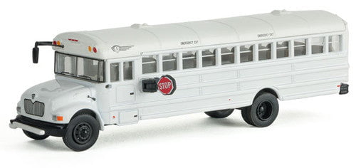 Walthers Walthers 949-11702 International MOW Crew Bus White, Railroad Maintenance-of-Way Logo Decals - Assembled HO Scale SceneMaster