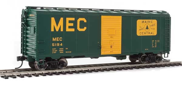 Walthers Walthers Mainline 2720 40' AAR Modified 1937 Boxcar Maine Central #5194 (green, yellow; Large MEC, The Pine Tree Route Logos) HO Scale