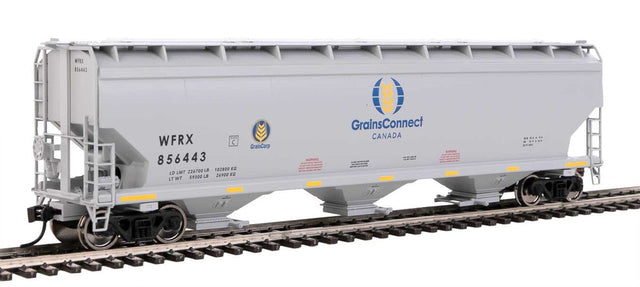 Walthers Walthers Mainline 910-7729 GrainsConnect WFRX #846443 60' NSC 5150 3 Bay Covered Hopper HO Scale