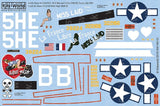 Warbird Decals DECALS Warbird Decals 1/48 A20G Havocs Miss Laid, Ridin High