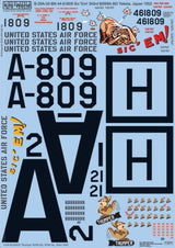 Warbird Decals DECALS Warbird Decals 1/48 B29 Thumper 497th Titian 1945, Sic Em! 343rd Japan 1952