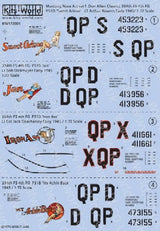 Warbird Decals DECALS Warbird Decals 1/72 P51D Iron Ass, Sweet Arlene, My Achin Back, Jan