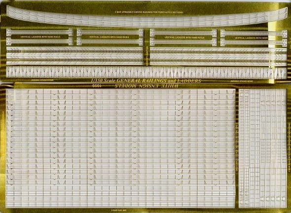 White Ensign Details DETAIL PARTS White Ensign Details 1/350 Extrafine 3-Bar Rails & Ladders Detail Set