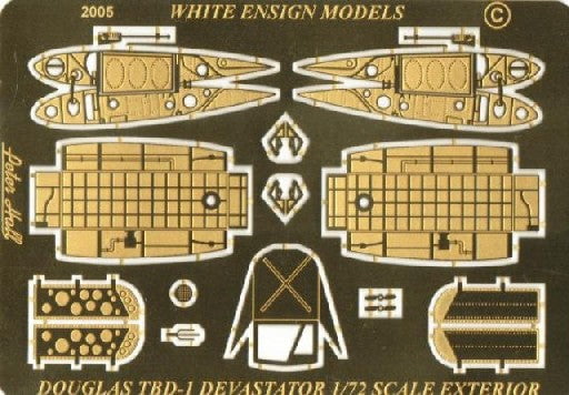White Ensign Details DETAIL PARTS White Ensign Details 1/72 TBD Exterior Detail Set for ARX