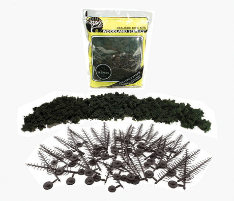 Woodland Scenics Woodland Scenics 1105 Tree Kit 4''-6'' Conifer Green 24/pk