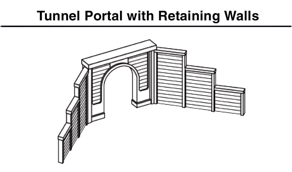 Woodland Scenics Woodland Scenics 1152 N Single Concrete Portal / 2pk